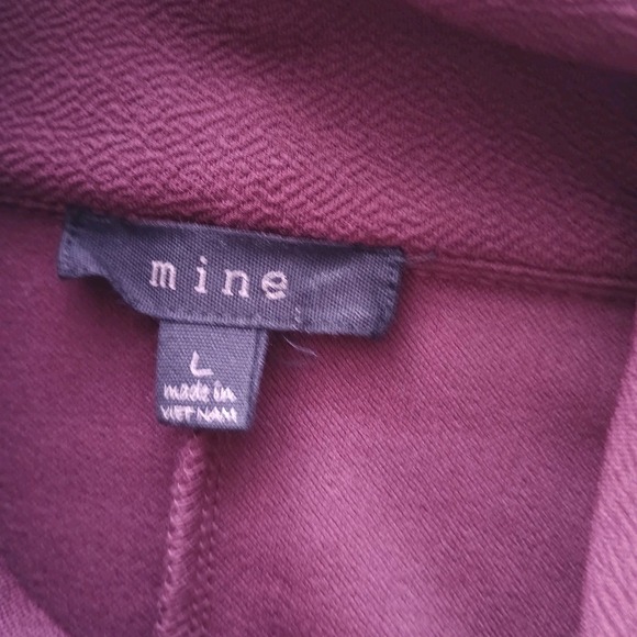 Mine Biker Style Jacket Women's Size Large Maroon Lightweight - Picture 3 of 7